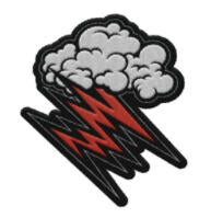 HELLACOPTERS - CLOUD DIE CUT EMBROIDERED PATCH