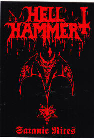 HELLHAMMER - SATANIC RITES STICKER