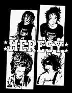 HERESY - BAND PICTURE BACK PATCH