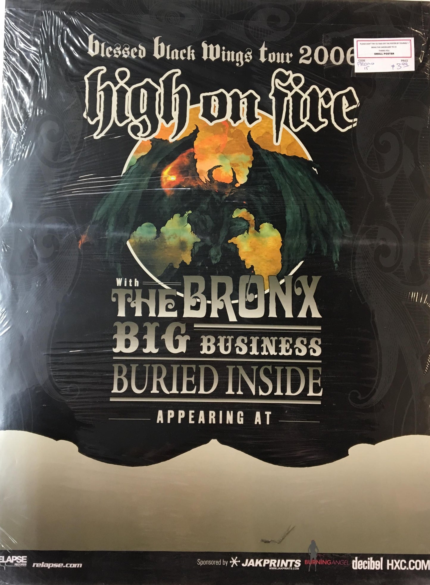 HIGH ON FIRE / THE BRONX / BURIED INSIDE POSTER