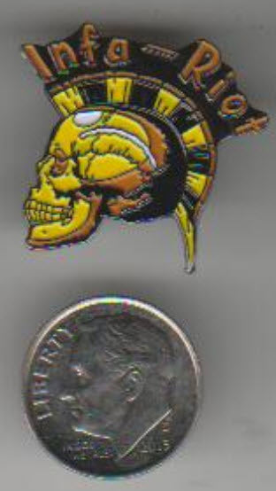 INFA RIOT - SKULL ENAMEL PIN