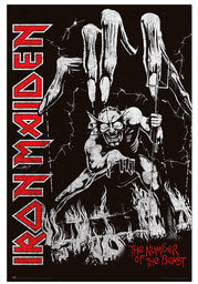 IRON MAIDEN - NUMBER OF THE BEAST B/W POSTER
