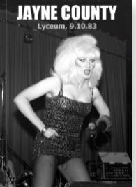 JAYNE COUNTY - LYCEUM 1983 PICTURES BOOK BY MICK MERCER