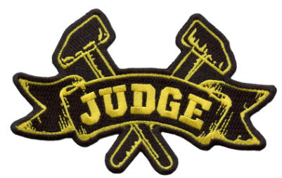 JUDGE - LOGO (DIE CUT) EMBROIDERED PATCH