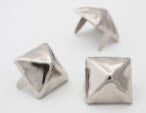 LARGE OLD SILVER PYRAMID STUDS (PACK OF 20) - FREE SHIPPING