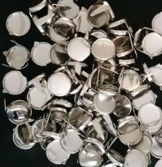 FLAT HEAD SPOTS LARGE SILVER (PACK OF 20) - FREE SHIPPING