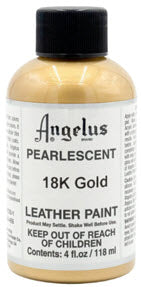 ANGELUS LEATHER PAINT PEARLESCENT 18K GOLD ACRYLIC