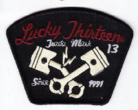 LUCKY 13 - BROKEN PISTON EMBROIDERED PATCH