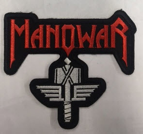 MANOWAR - LOGO CUT OUT EMBROIDERED PATCH