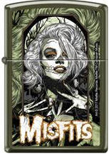MISFITS - GREEN MATTE ZIPPO LIGHTER REFILL METAL