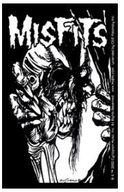 MISFITS - PUSHEAD EYEBALL BLACK & WHITE STICKER