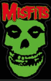 MISFITS - SKULL WITH MISFITS EMBROIDERED PATCH