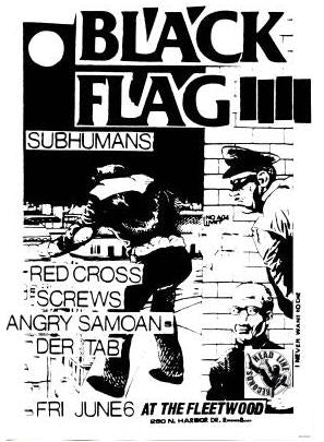 BLACK FLAG / SUBHUMANS - LIVE AT THE FLEETWOOD POSTER