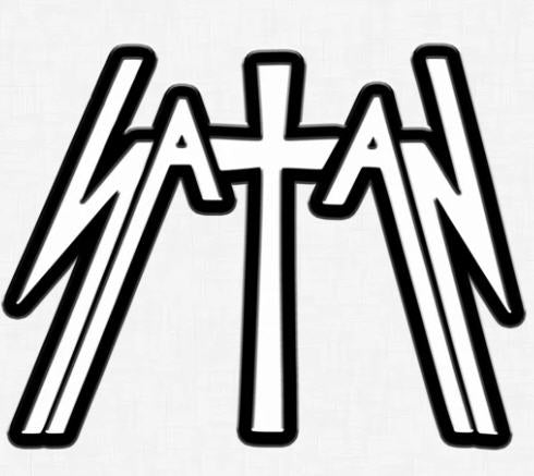 SATAN - KISS OF DEATH DIE CUT ENAMEL PIN BADGE