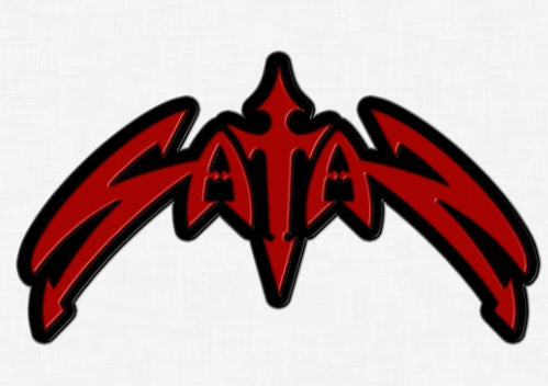 SATAN - LOGO DIE CUT ENAMEL PIN BADGE