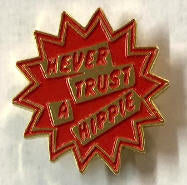 SEX PISTOLS - NEVER TRUST A HIPPIE ENAMEL PIN