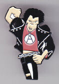 SEX PISTOLS - SID VICIOUS CARTOON ENAMEL PIN