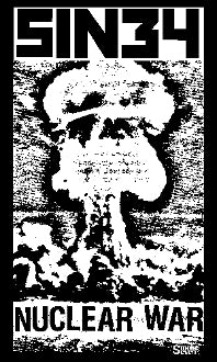 SIN 34 - NUCLEAR WAR STICKER