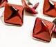 LARGE ANODIZED RED PYRAMID STUDS (PACK OF 20) - FREE SHIPPING