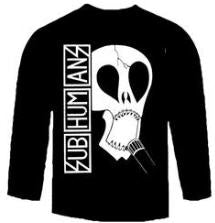 SUBHUMANS - SKULL W/ MICROPHONE SUBHUMANS LONG SLEEVE TEE SHIRT