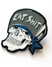 SUICIDAL TENDENCIES - EAT SHIT SKULL ENAMEL PIN BADGE