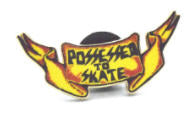 SUICIDAL TENDENCIES - POSSESSED TO SKATE WINGS ENAMEL PIN BADGE