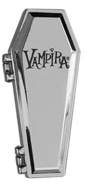 VAMPIRA - OPEN COFFIN MIST ENAMEL PIN