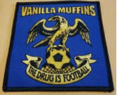 VANILLA MUFFINS - THE DRUG IS FOOTBALL EMBROIDERED PATCH