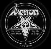 VENOM - IN LEAGUE WITH SATAN CIRCLE EMBROIDERED PATCH
