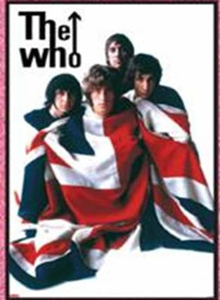 WHO - FLAG WITH BAND POSTER