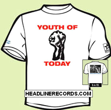 YOUTH OF TODAY - BREAKDOWN THE WALL TEE SHIRT