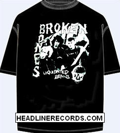 BROKEN BONES - LIQUIDATED BRAINS TEE SHIRT