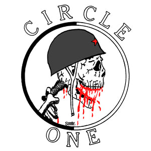 CIRCLE ONE - SKULL W/ HELMET STICKER