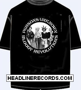 CRASS - PERSONS UNKNOWN TEE SHIRT