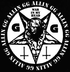 GG ALLIN - WAR IN MY HEAD PATCH