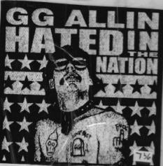 GG ALLIN - HATED IN THE NATION PATCH