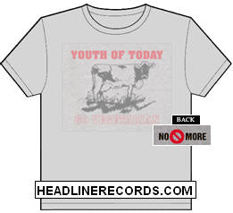 YOUTH OF TODAY - GO VEGETARIAN TEE SHIRT